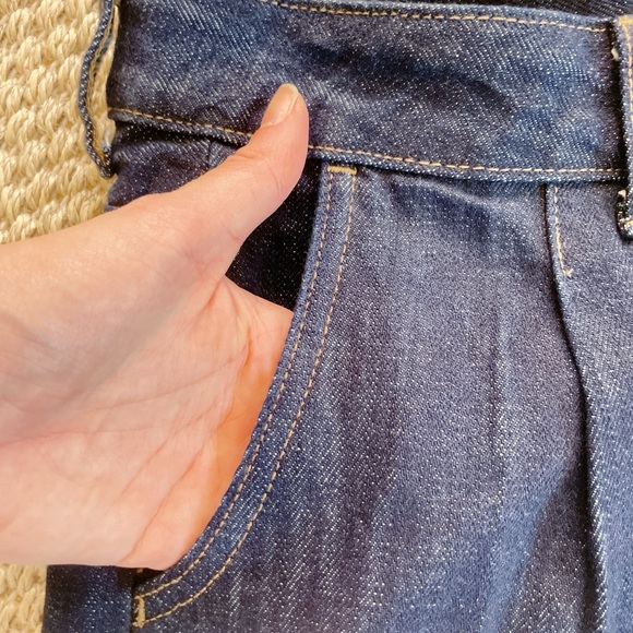 J.Crew Women’s Pleated Classic Blue Denim Women's Shorts - 9” ineam - Picture 3 of 9